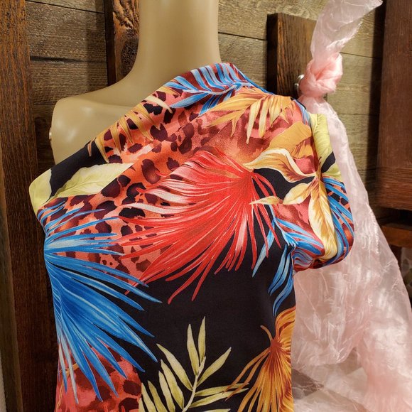 WinWin CORAL PRINT DRESS floral Medium USA sleeveless - Picture 2 of 8